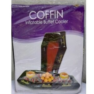 Beistle Coffin Inflatable Buffet‎ Cooler Halloween Party Decoration 30x44